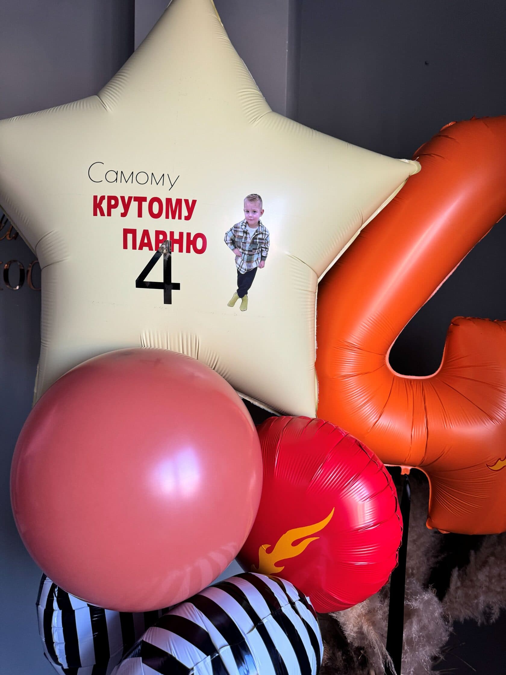 Набор шаров с звездой и цифрой (фото 2)