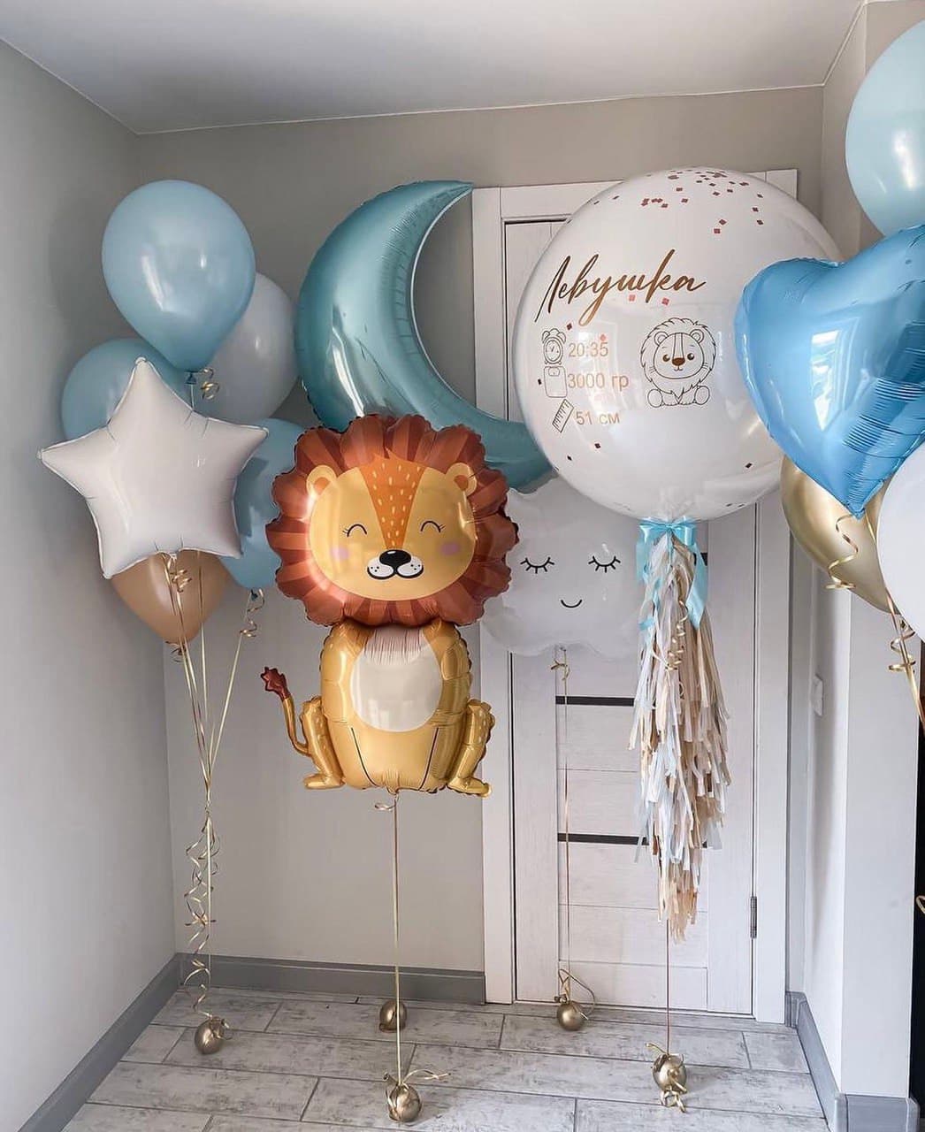 Набор шаров на выписку с фигуркой (фото 1)